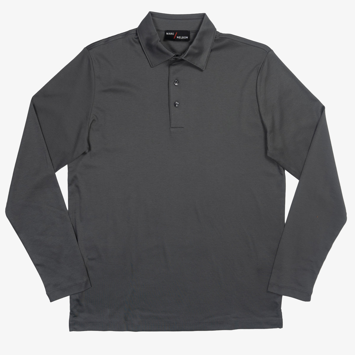 The JFK Long Sleeve Polo - Charcoal