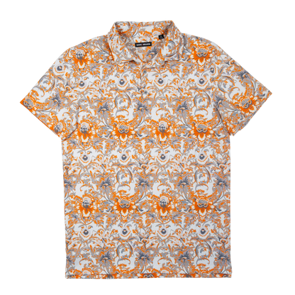 Damask Floral Golf Polo