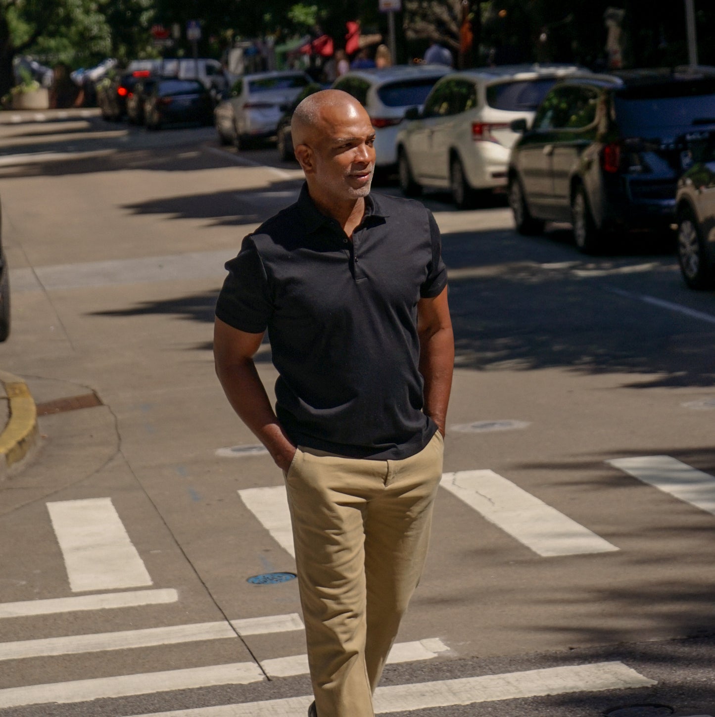 The Solid Jersey Knit Short Sleeve Polo - Black