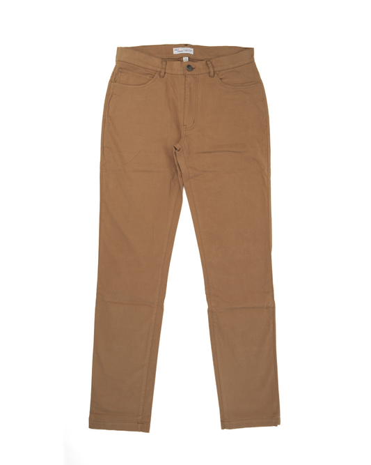 Overhead photo of the George Buck Pant on a white background. 