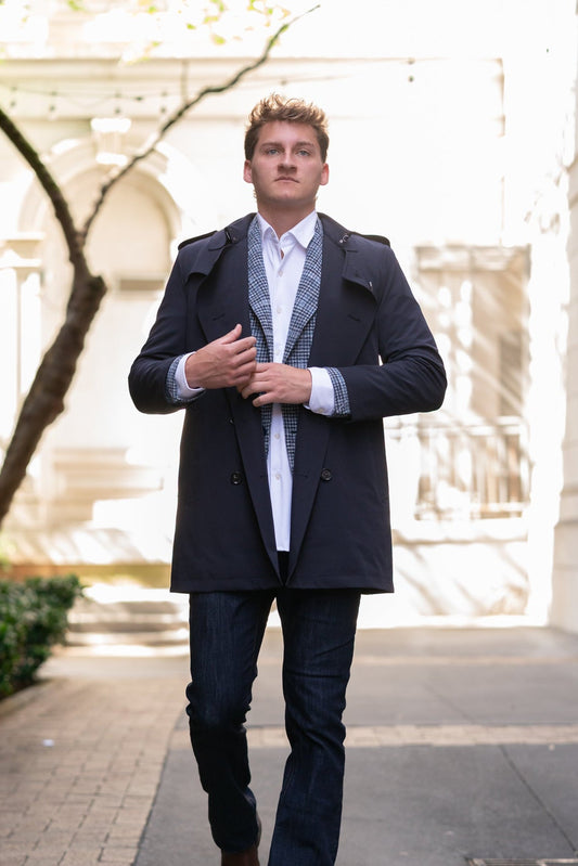 Marc Nelson Trench Coat Navy