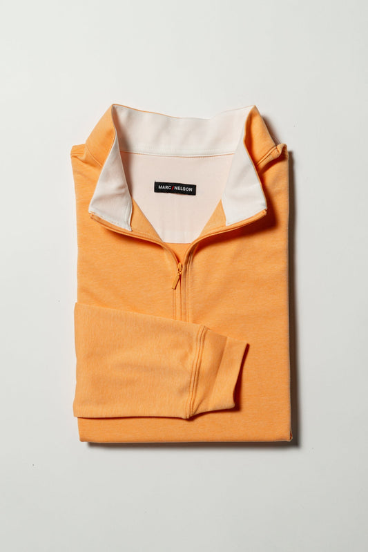 Orange Pique Classic Quarter Zip