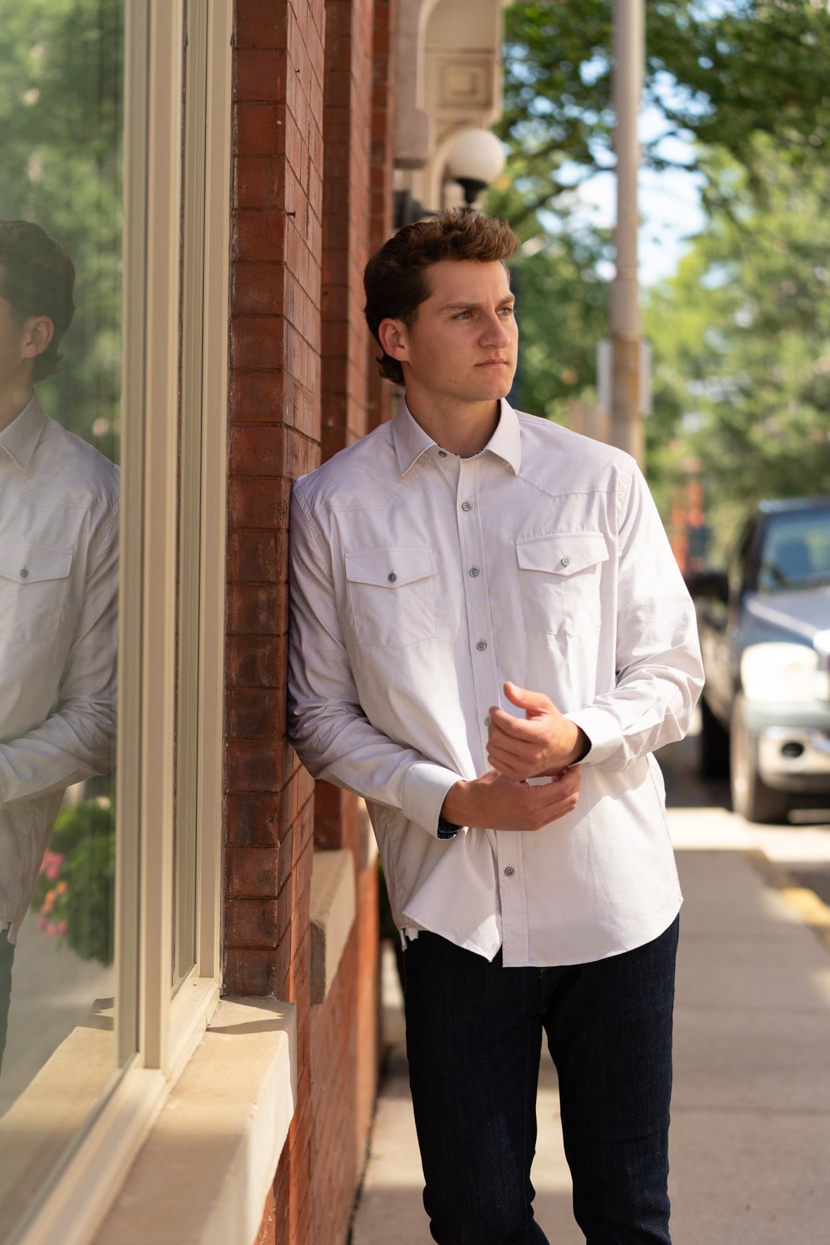 Tencel Western Shell Button Shirt