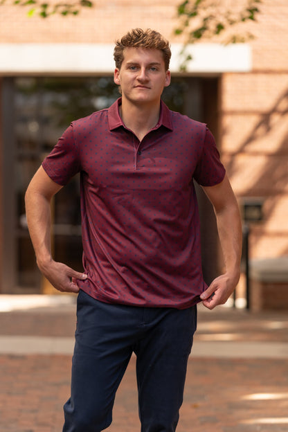 Four Point Golf Polo Burgundy
