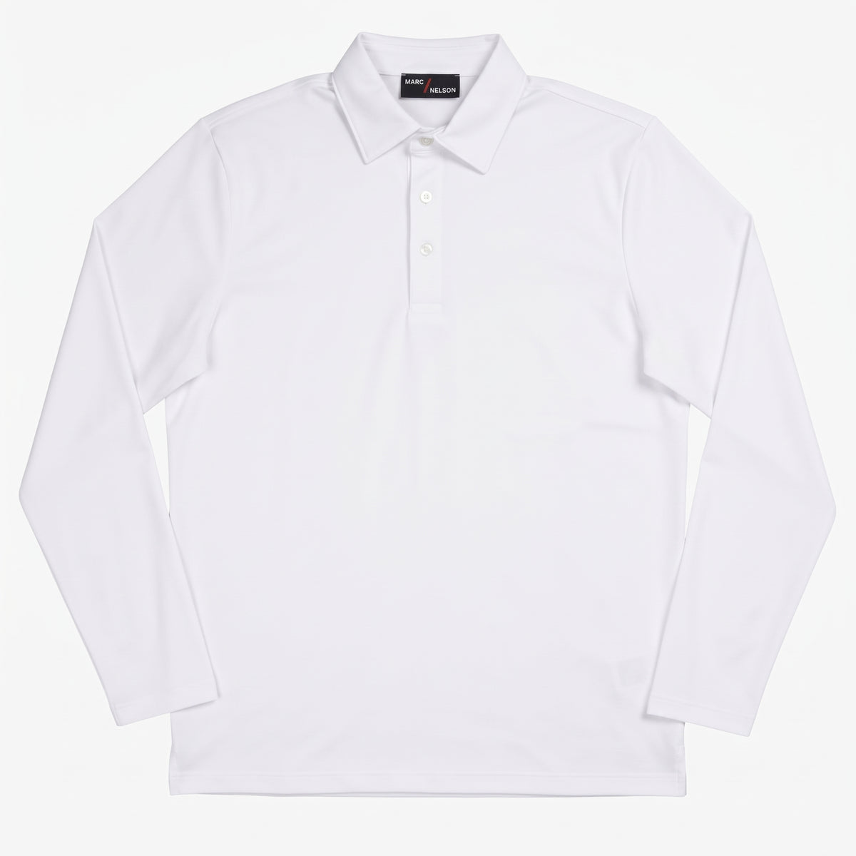 The JFK Long Sleeve Polo - White