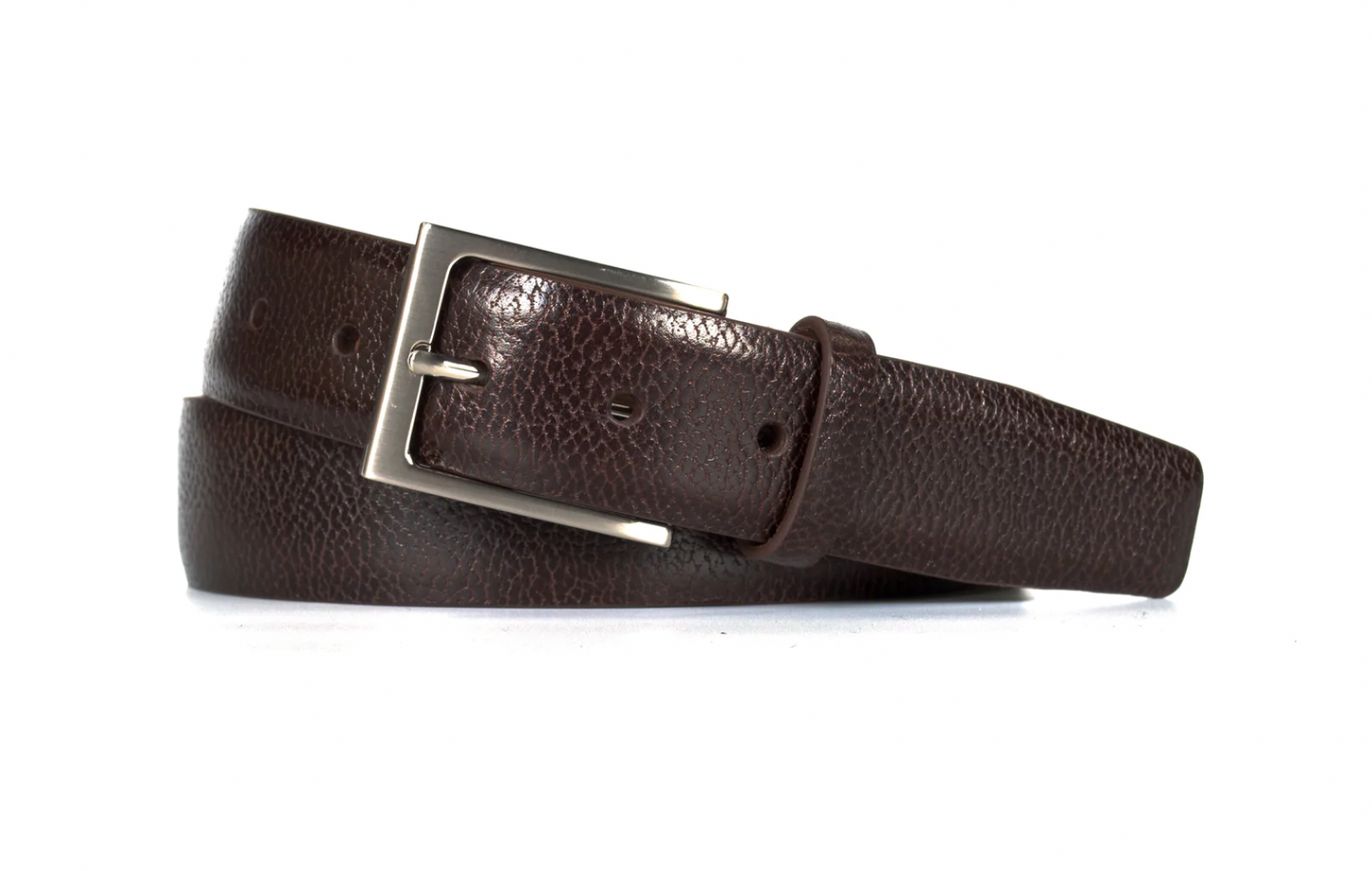 Brookes & Hyde Dark Brown Pebble Grain Leather Belt